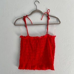 Dolls Kill Red Ruffle Cami